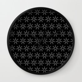 Scissors Star (black) Wall Clock