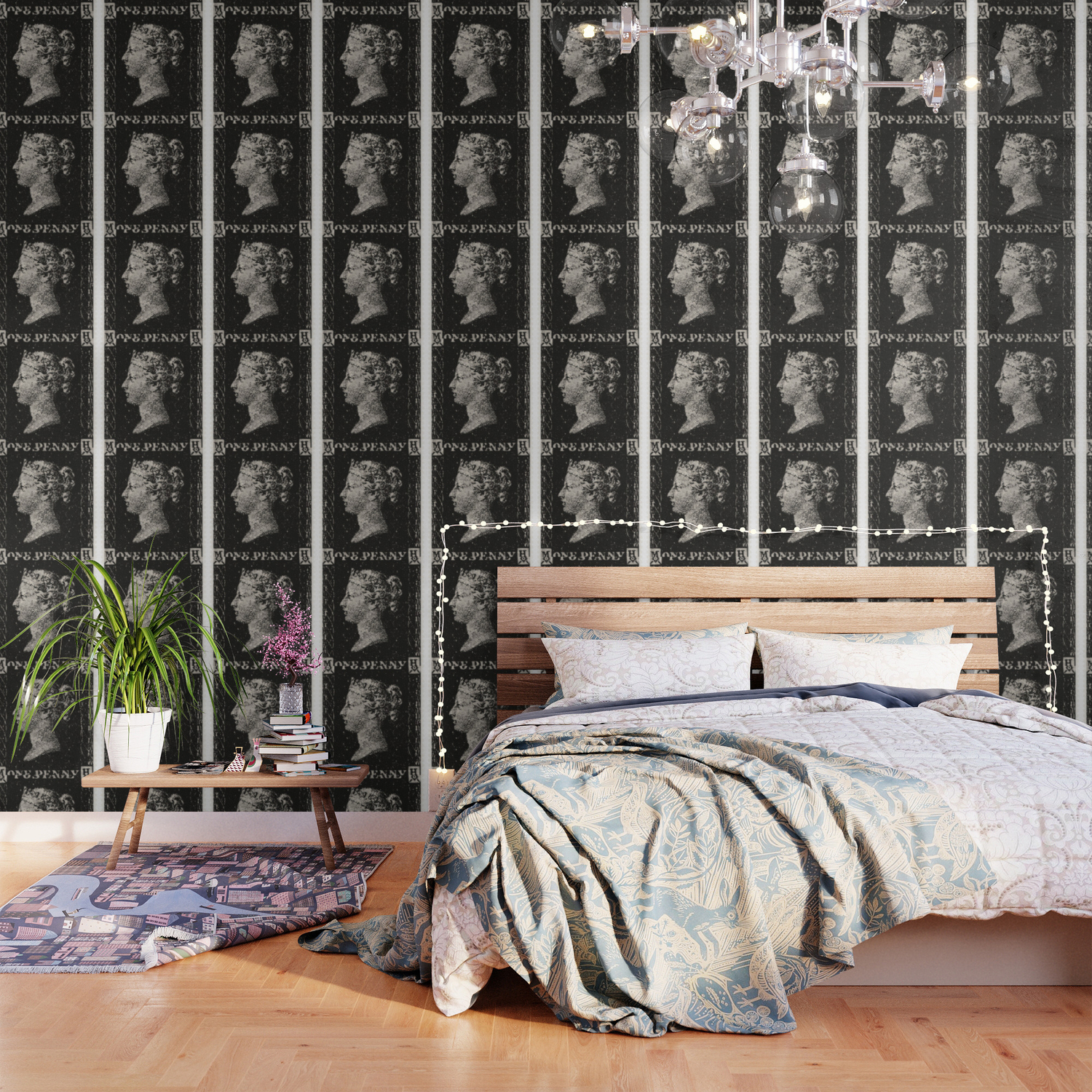 The Penny Black Postage Stamp Wallpaper By Onlinegifts Society6 Red balloon with penny wise head wallpaper, movie, it (2017). society6