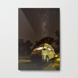 Campervan in the night Metal Print | Space, Photo, Landscape, Nature 