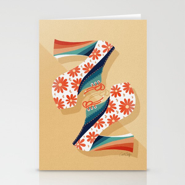 Disco Platforms – Retro Rainbow Stationery Cards