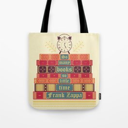 So many books - Frank Zappa Tote Bag