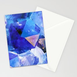 Blue Crystals Stationery Card