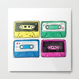 Cassettes Metal Print