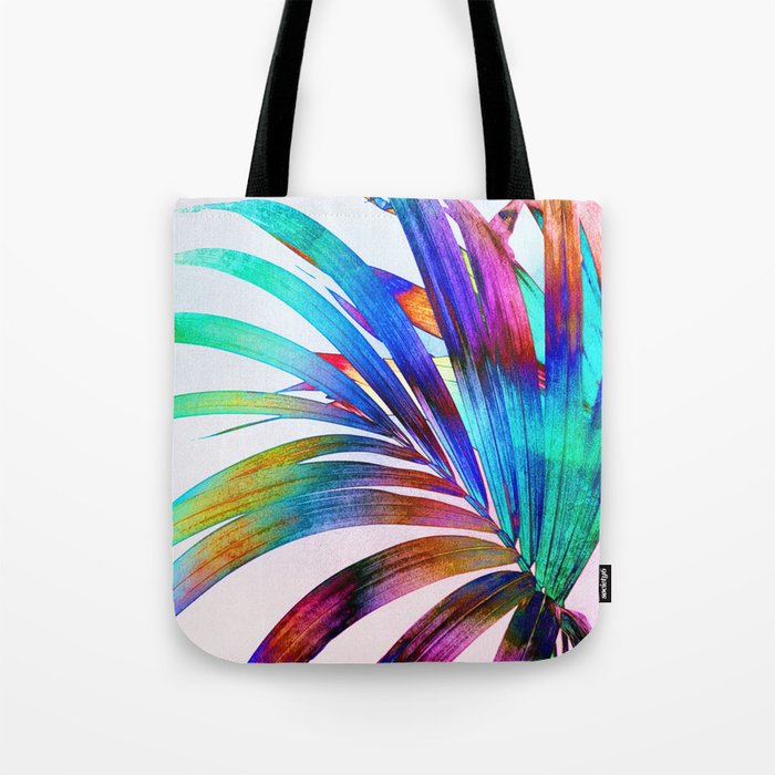 Multicolor Palm Leaf Tote Bag
