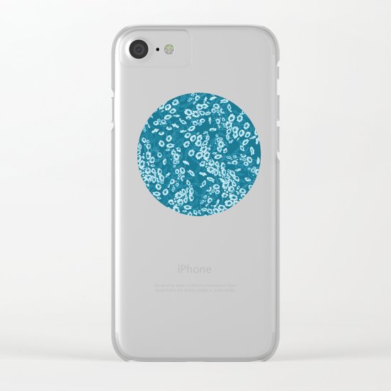 Daisy Dream Blue Clear iPhone Case
