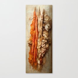 Peeling Layers - Wood Shavings and Peeled Vegetables Canvas Print