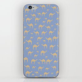 Camel Pattern on Slate Blue iPhone Skin