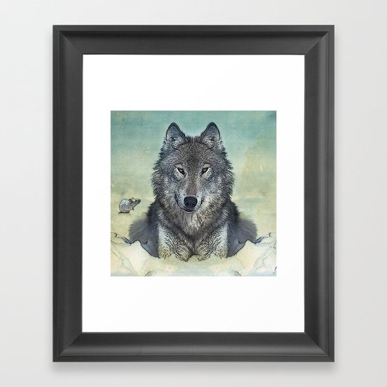 Scout and tiny Framed Art Print
