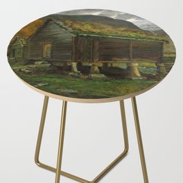 Storehouse in Jolster, 1905 by Nikolai Astrup Side Table