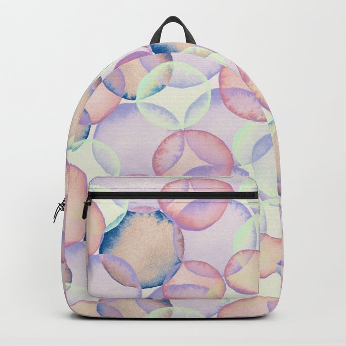Watercolor circles overlay Backpack