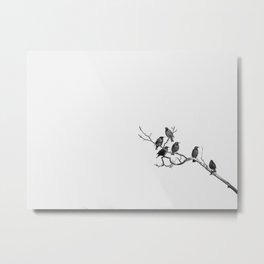 Minimal Birds Metal Print