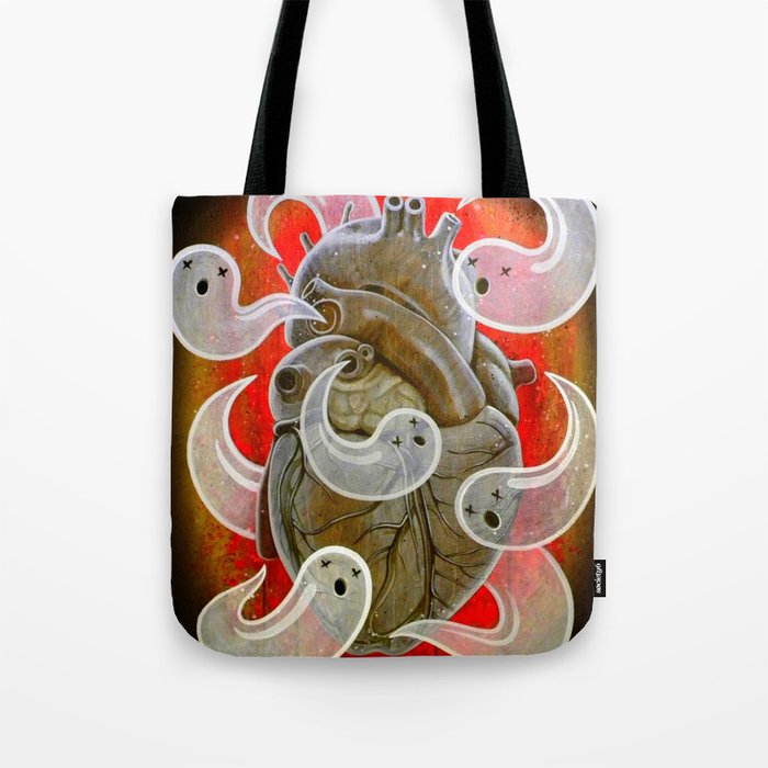 "A HEART FULL OF GHOSTS" Tote Bag