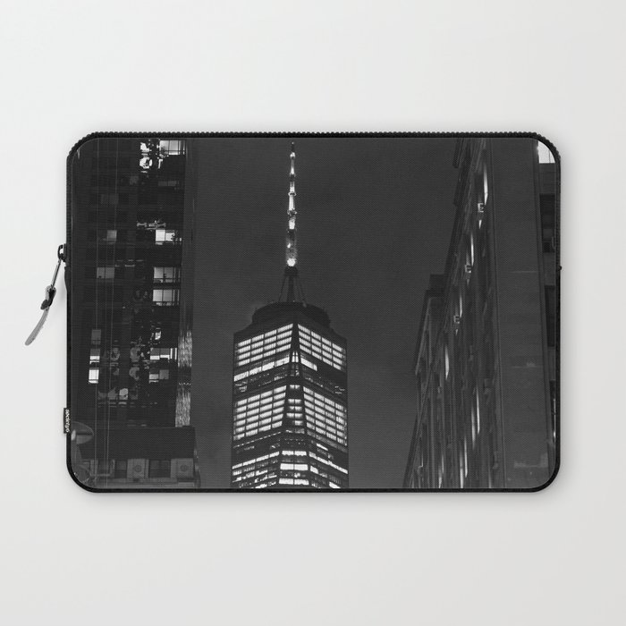 Night Views in NYC | Black and White Travel Photography | New York City Laptop Sleeve