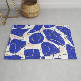 Warp big blue polka dot Area & Throw Rug