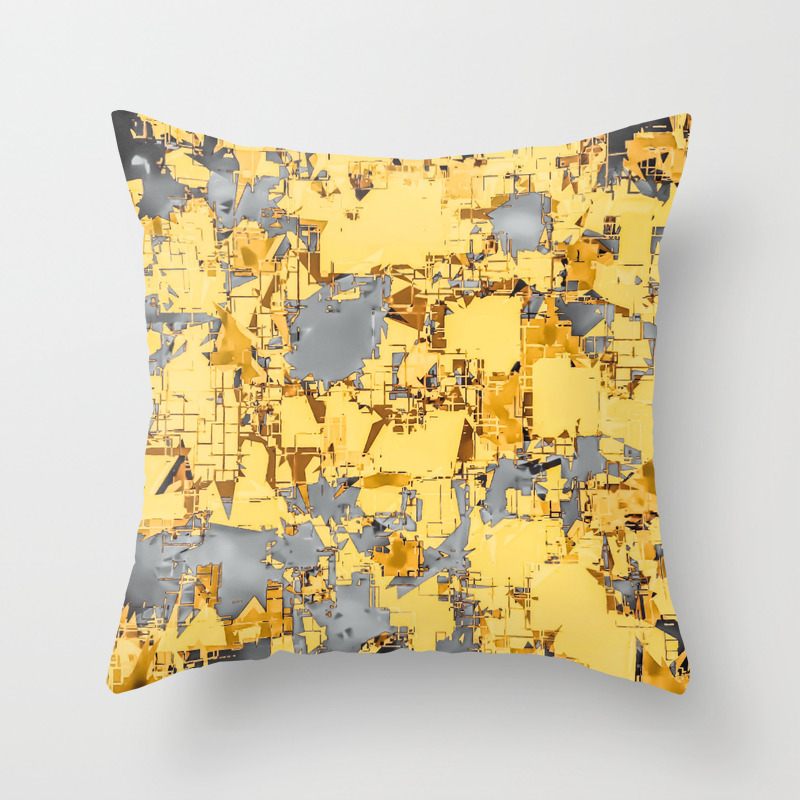 Geometric Painting Texture Abstract In Yellow And Brown Throw