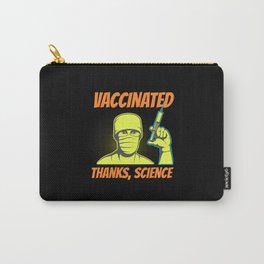 Vaccinated Thanks Science Carry-All Pouch | Science Lover, Thanks Science, Graphicdesign, Pro Vaccine, Vaccinated Science, I Got The Vaccine, Vaccination, Vaccinated, Vaccines Work 