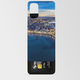 City lights during sunset in Gijon, Asturias, Spain Android Card Case