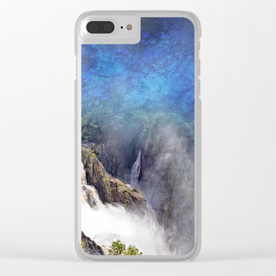 Wild waterfall in abstract Clear iPhone Case