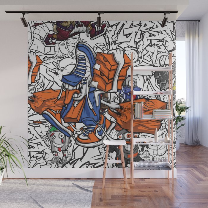 Pager Collage 2 Royal Stain Wall Mural By Royalstain Society6