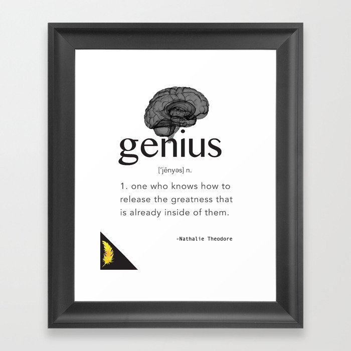 Genius Framed Art Print