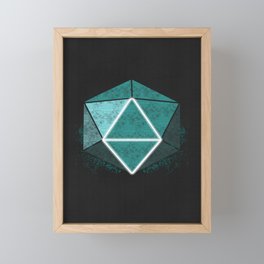 Icosahedron Framed Mini Art Print