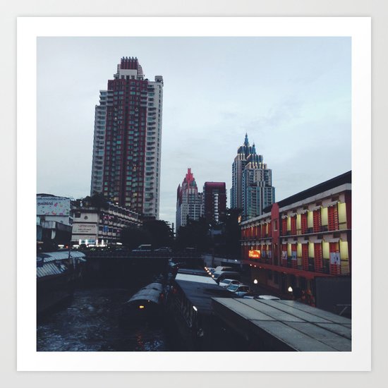 Black Canal Art Print