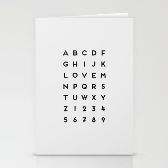 Letter Love - White Stationery Cards