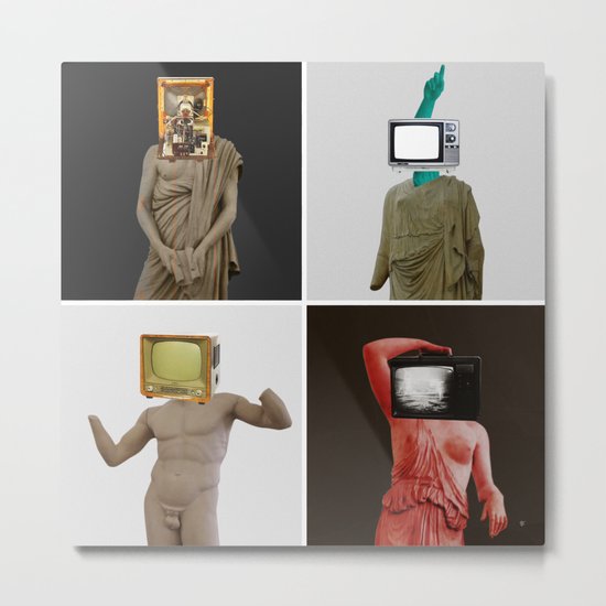 Stillstand · TV Statuen Mix Metal Print