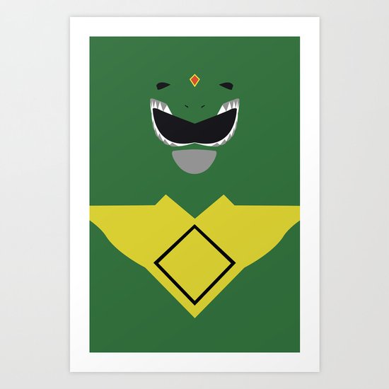 Power Rangers - Green Ranger Minimalist Art Print