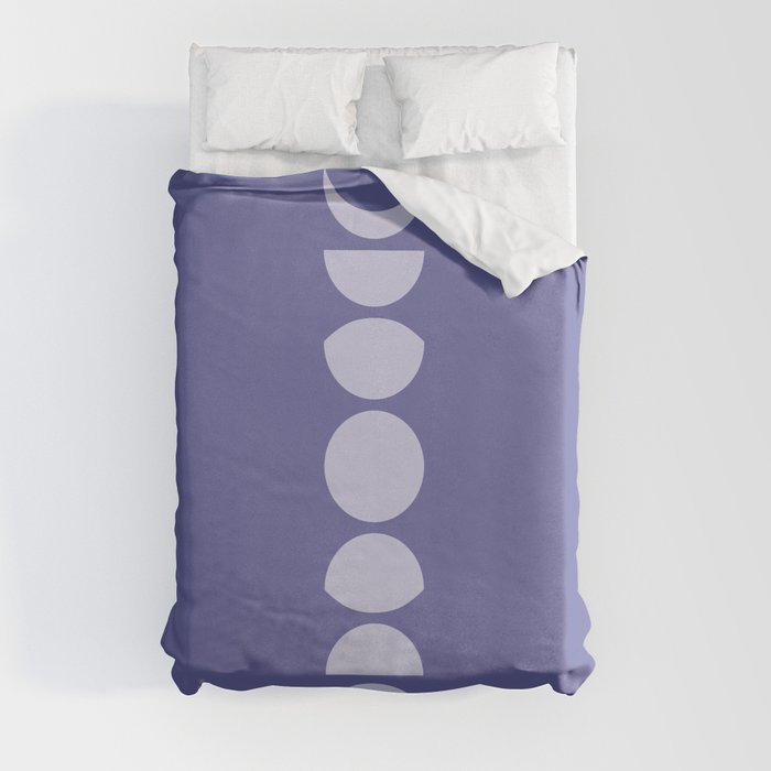 Minimal Moon Phases XII Duvet Cover