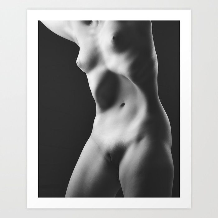 Photograph nude body of a woman with great curves Art Print