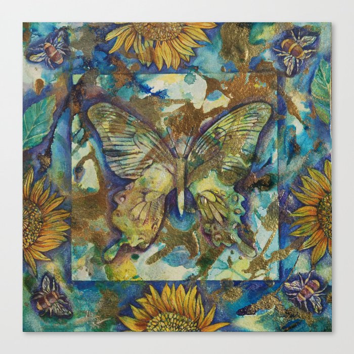 Golden Butterfly  Canvas Print