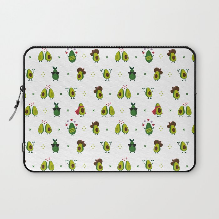 Avocado Pattern - holy guacamole collection Laptop Sleeve