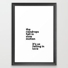 Raindrops Fall Framed Art Print