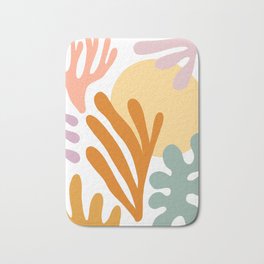 Seagrass + Sun Bath Mat | Hippy, Abstract, Shapes, Tropical, Pattern, Beach, Ocean, Bright, Boho, Seaweed 
