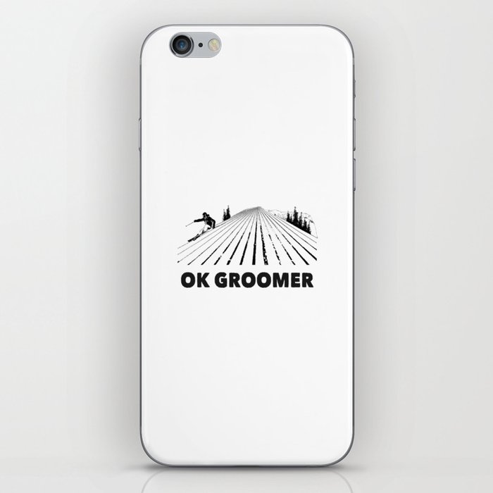 Ok Boomer Ok Groomer Skiing iPhone Skin