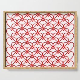 Red Hearts Serving Tray
