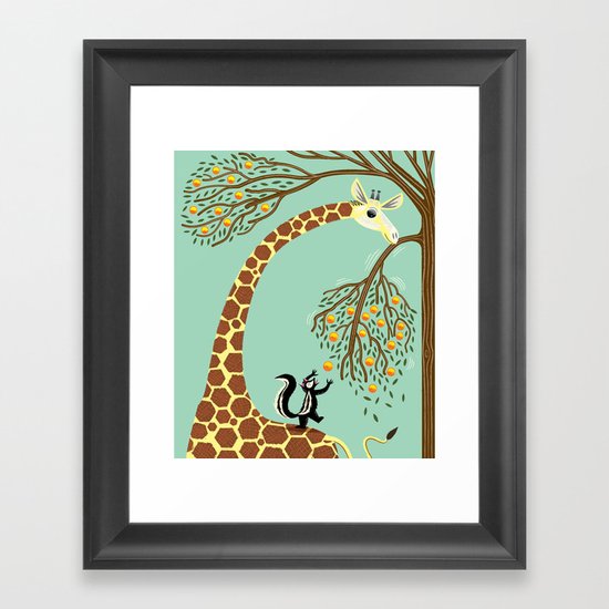 Lending A Neck Framed Art Print