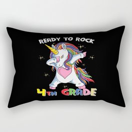 Ready To Rock 4th Grade Dabbing Unicorn Rectangular Pillow