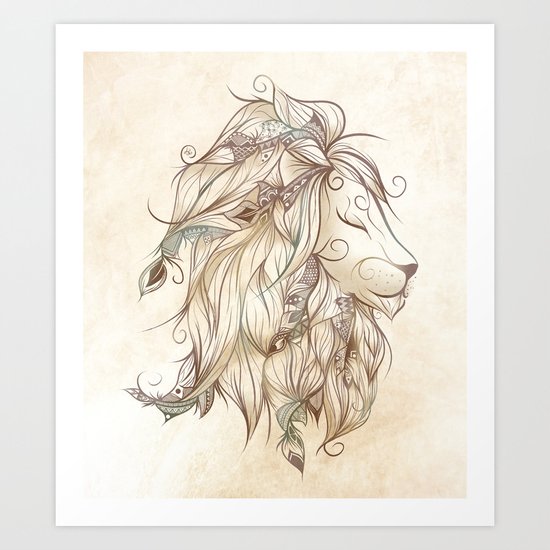 Poetic Lion Art Print
