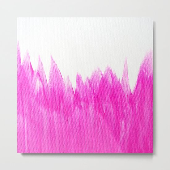 Pink Brushed Metal Print