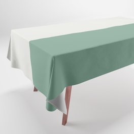 Pale Gray and Teal Sage Green Minimalist Color Block Solid Tablecloth