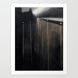 Léon Spilliaert - Digue la nuit, Reflets de Lumière - Promenade at Night, Light Reflections Art Print