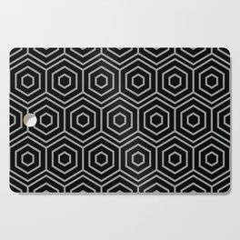 Black and Gray Geometric Shape Pattern Pairs DE 2022 Trending Color Casting Shadow DE6291 Cutting Board