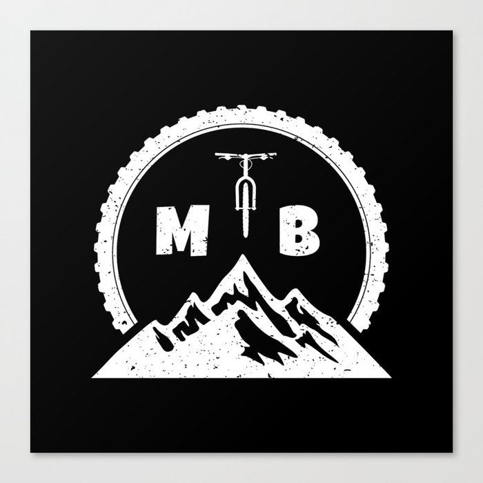 Mountain Bike Berg Bicycle Biker Canvas Print