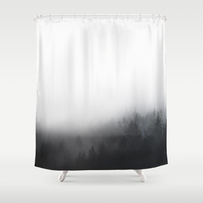 Forest Fog II - Wanderlust Nature Photography Shower Curtain