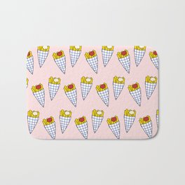 lekker frietjes - pink Bath Mat