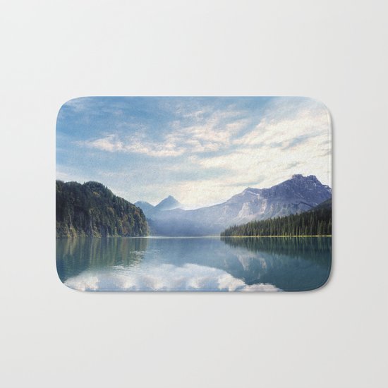 Wanderlust - Mountains, Lake, Forest Bath Mat