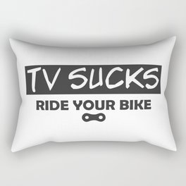 TV Sucks Ride Your Bike Rectangular Pillow