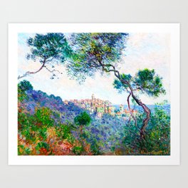 Bordighera, Italy (1884) by Claude Monet Art Print | Bordighera, Vintage, Oil, Claude, Cities, Painting, Forest, Trees, Nature, Landscape 